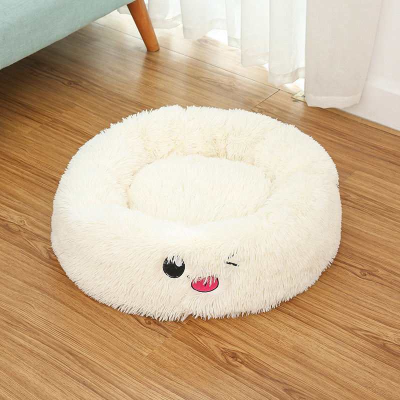 Donut bed with face